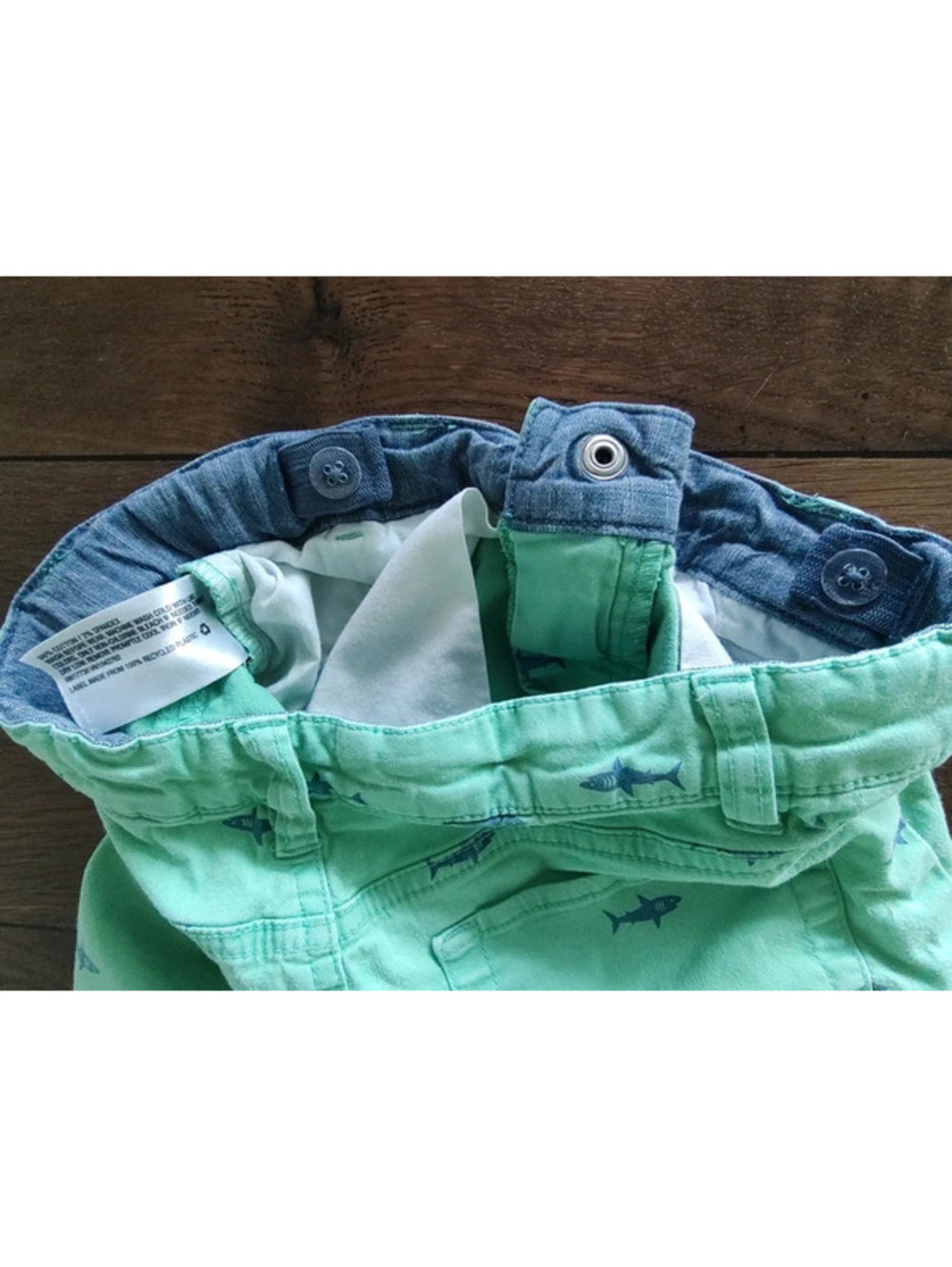 Cat & Jack Boys' Shorts Size 6T Turquoise Shark Print - Picture 3 of 6